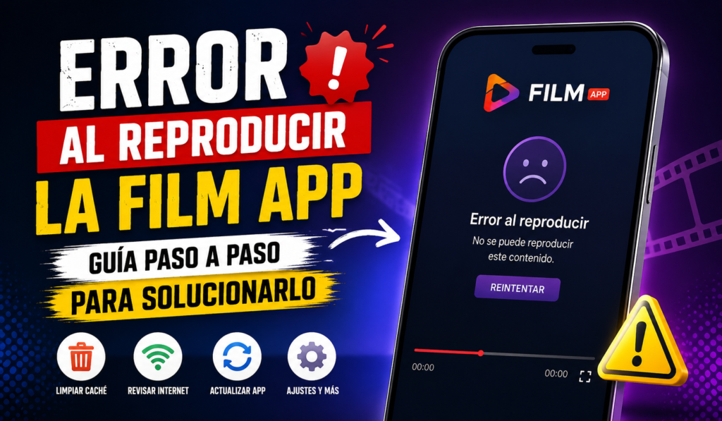Error al reproducir la Film App: Guía paso a paso para solucionarlo